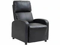 Kunstleren fauteuil (zwart) - afbeelding 2 van  7