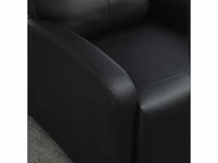 Kunstleren fauteuil (zwart) - afbeelding 6 van  7