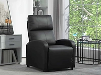 Kunstleren fauteuil (zwart) - afbeelding 1 van  16