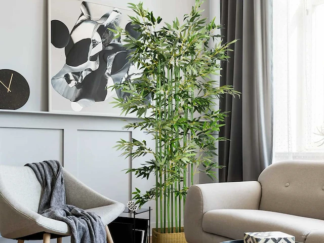 Kunstmatige bamboe, kunstplant, decoratieve plant - afbeelding 1 van  12