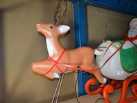 Kunstof kerstman in slee afm. 1,50m - afbeelding 4 van  6