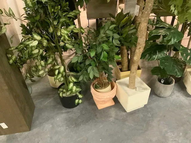 Kunstof planten in pot (14x) - afbeelding 3 van  7