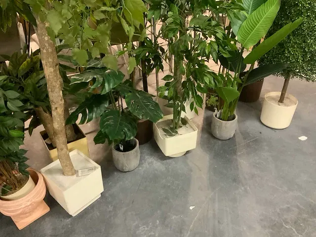 Kunstof planten in pot (14x) - afbeelding 4 van  7