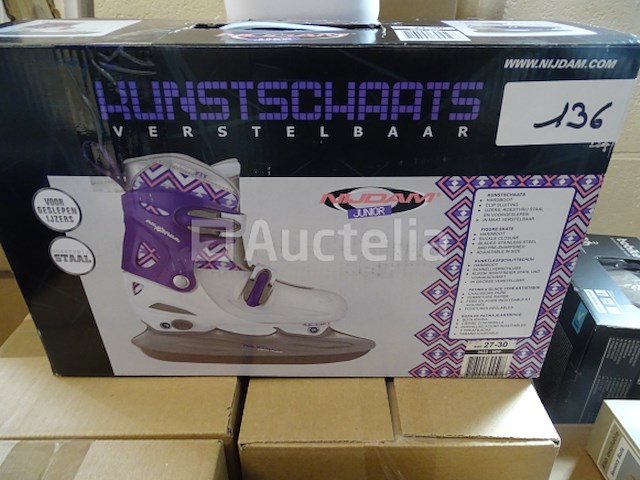 Kunstschaatsen - kinderen - verstelbaar - paars - maat 27-30 nijdam - afbeelding 1 van  2