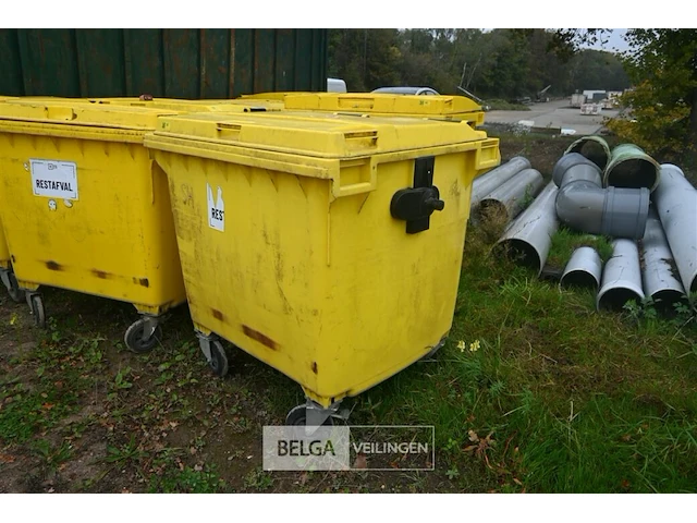 Kunststof afvalcontainer 1100 liter - afbeelding 1 van  6