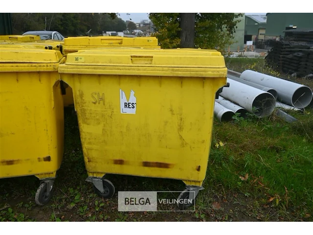 Kunststof afvalcontainer 1100 liter - afbeelding 2 van  6