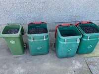 Kunststof afvalcontainer gevuld met steenkool 4 stuks - afbeelding 3 van  10