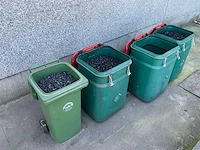 Kunststof afvalcontainer gevuld met steenkool 4 stuks - afbeelding 4 van  10