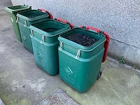 Kunststof afvalcontainer gevuld met steenkool 4 stuks - afbeelding 5 van  10