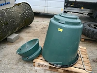 Kunststof compostbak + bloembak