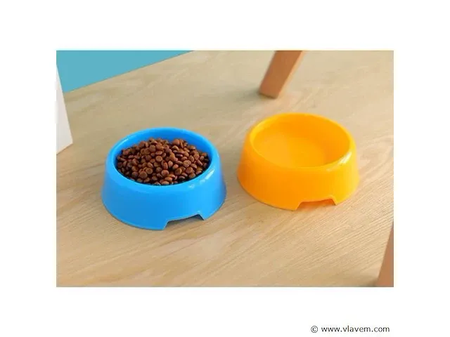 Kunststof hondenbak 12x4,5 cm oranje,6 stuks - afbeelding 1 van  1