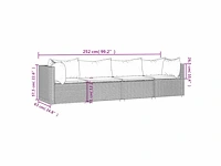 Kunststof rotan tuinbank - grijs - afbeelding 6 van  6
