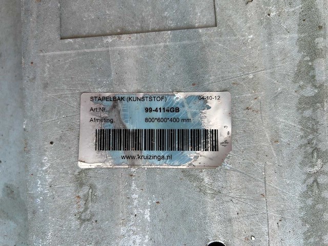 Kunststof stapelbakken (3x) - afbeelding 4 van  4