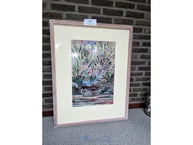Kunstwerk wilgen in de mist - afbeelding 1 van  4