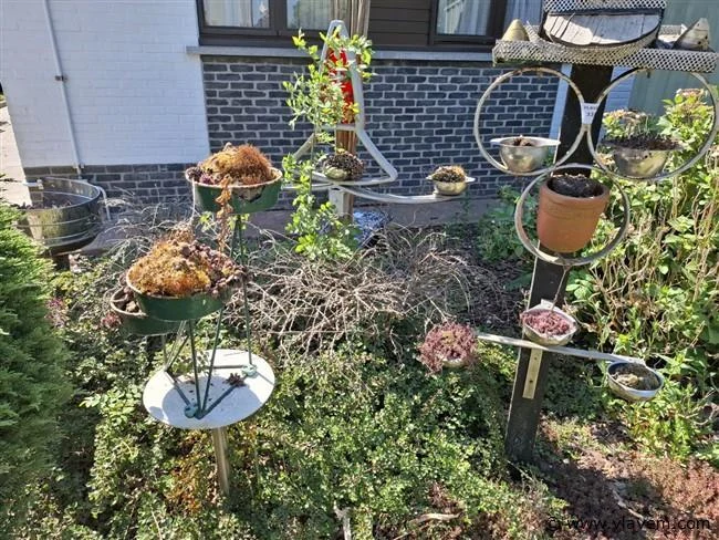 Vanwege afbraak woning: garagepoort, betontegels, planten, sierstruiken, keuken, binnendeuren, veranda, radiatoren, kunstwerken enz.