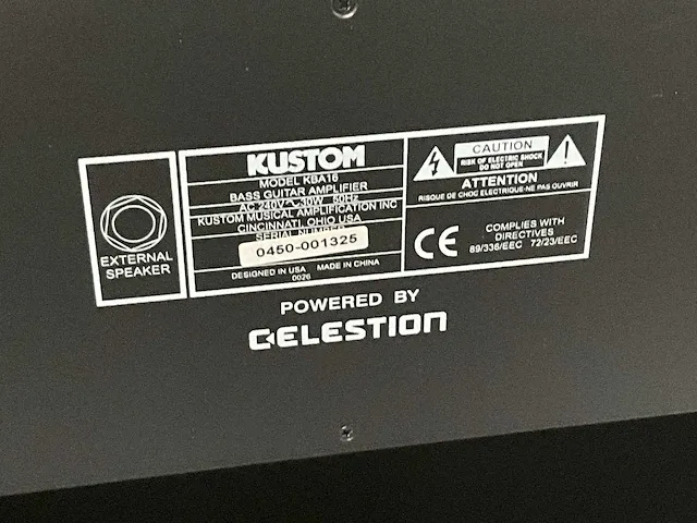 Kustom kba16 basversterker - afbeelding 5 van  5