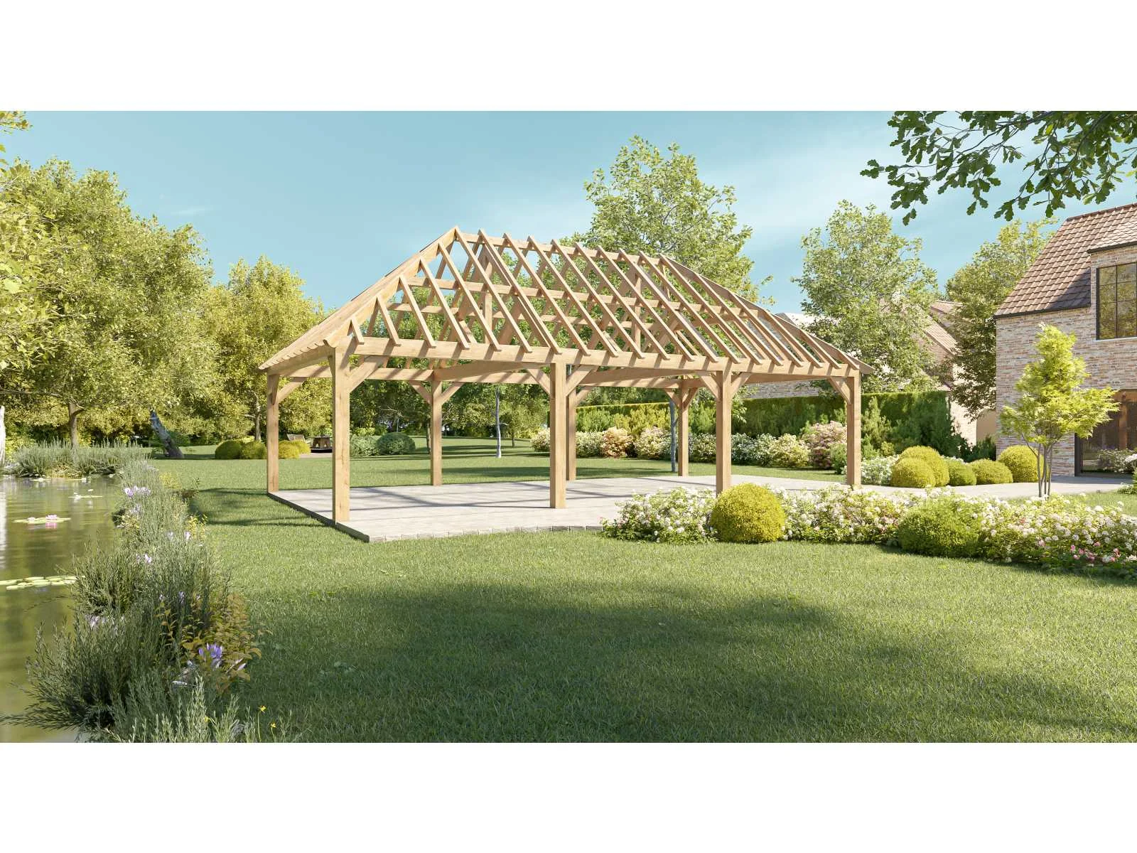 Kwaliteitsvolle houten carports, poolhouses en overkapping van belgische makelij