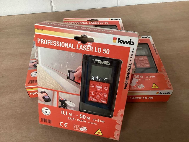 Kwb 064100 laser afstandmeter, max 50 meter (4x) - afbeelding 3 van  6