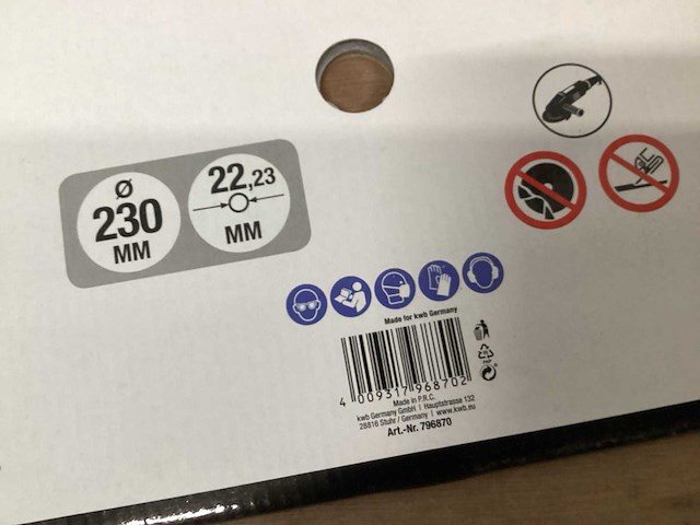 Kwb 796870 cirkelzaagblad 230 mm, diamant (9x) - afbeelding 4 van  4