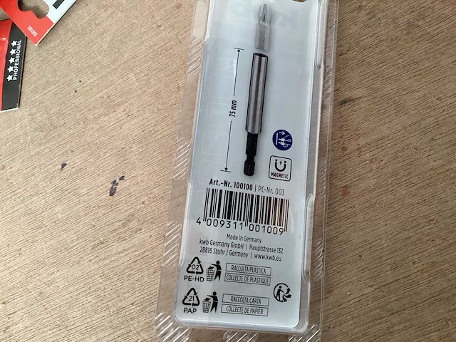 Kwb bithouder rvs, 75 mm (31x) - afbeelding 3 van  4