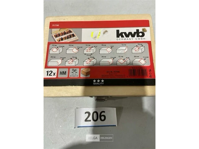 Kwb bovenfreesset 8mm 12dlg - afbeelding 3 van  3