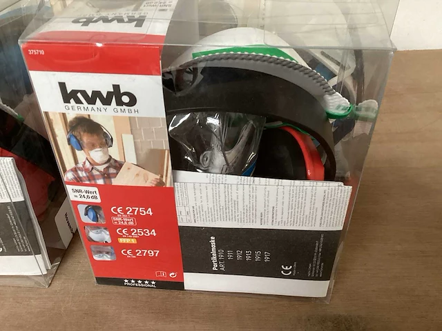 Kwb gehoorbescherming set met bril en stofmasker (5x) - afbeelding 1 van  4