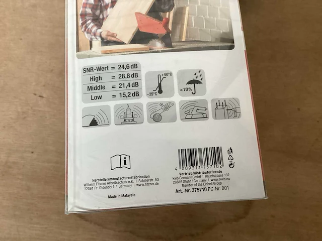 Kwb gehoorbescherming set met bril en stofmasker (5x) - afbeelding 3 van  4