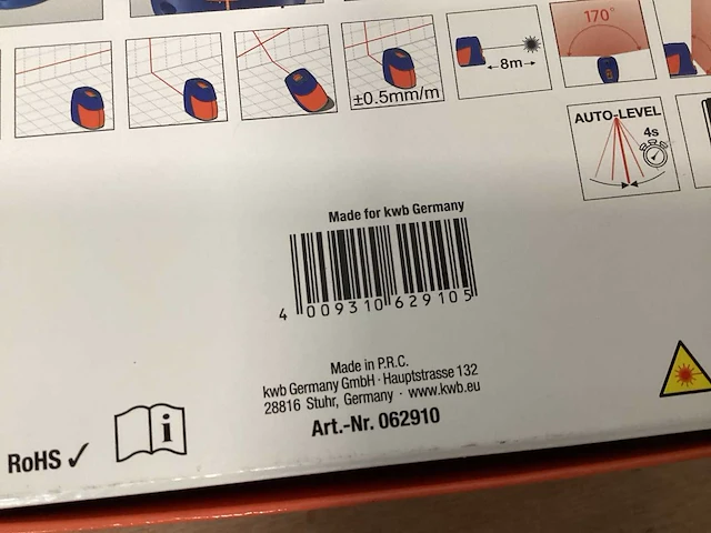 Kwb kruislijn laser, zelfnivellerend (2x) - afbeelding 4 van  4