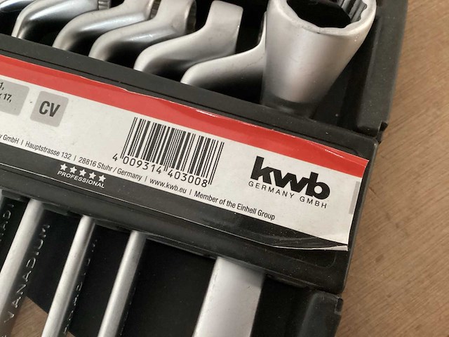 Kwb ringsleutelset, 8 delig (10x) - afbeelding 4 van  4
