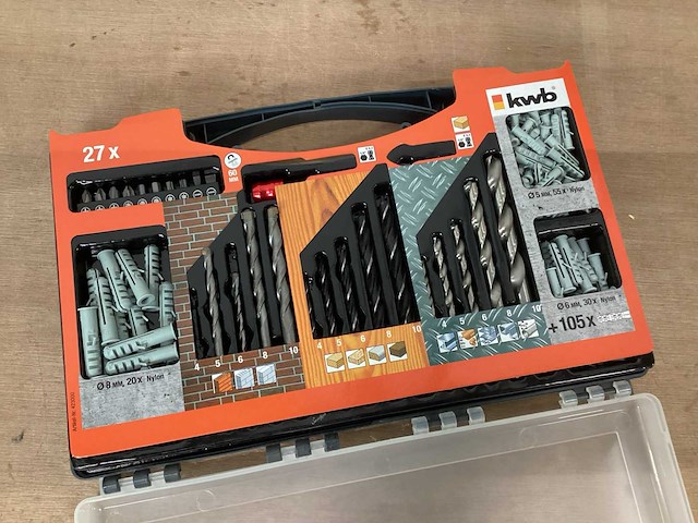 Kwb set boren, schroefbits en pluggen (7x) - afbeelding 1 van  6