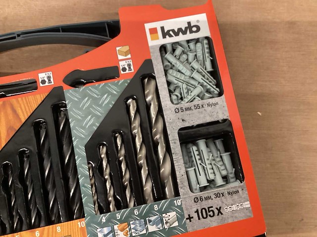 Kwb set boren, schroefbits en pluggen (7x) - afbeelding 3 van  6