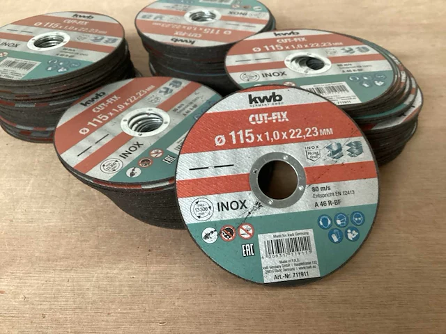 Kwb snijschijf 115 x 1 mm voor rvs (100x) - afbeelding 1 van  3