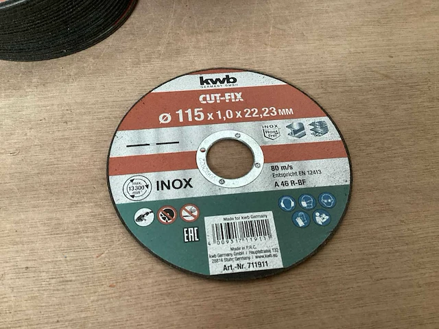 Kwb snijschijf 115 x 1 mm voor rvs (100x) - afbeelding 2 van  3