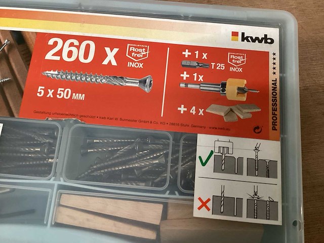 Kwb terrasschroeven set incl boor (3x) - afbeelding 3 van  4