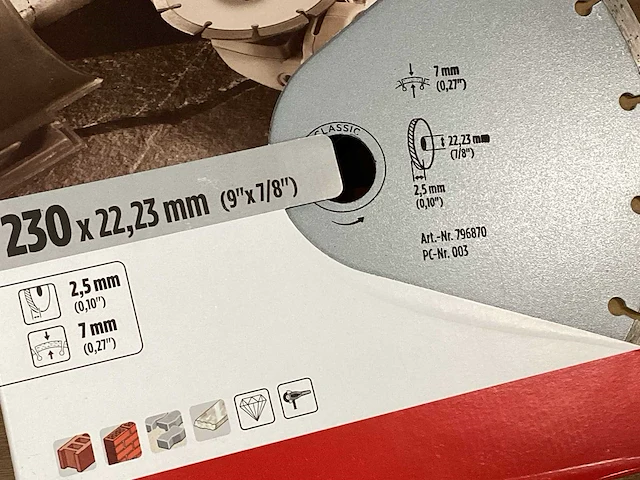 Kwb zaagblad 230 x 2,5, diamant (12x) - afbeelding 2 van  4