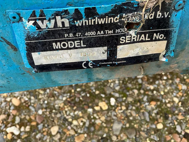 Kwh kombi v1500 getrokken spuitmachine - afbeelding 7 van  7