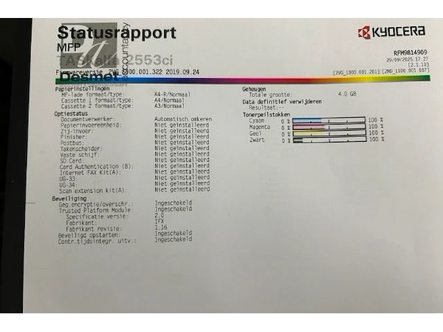 Kyocera printer - afbeelding 10 van  10