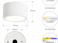 Kyotech 4 x led-oppervlaktespots - afbeelding 2 van  4
