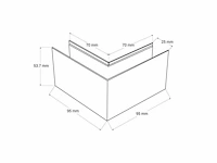 L-connector voor uitsteekmagnetische rails 20 mm - horizontaal (x4) - afbeelding 4 van  4