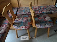L-hoekige retro keukenbank met 2 stoelen - afbeelding 4 van  4