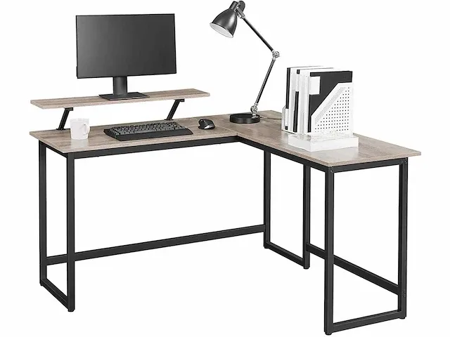 L-vormig bureau, hoektafel met monitorstandaard - afbeelding 3 van  9