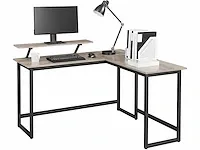 L-vormig bureau, hoektafel met monitorstandaard - afbeelding 3 van  9