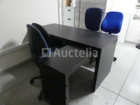 L-vormig bureau met 4 stoelen op wieltjes - afbeelding 10 van  11