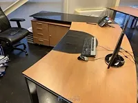 L-vormige bureau compleet met verrijdbaar ladenblok - afbeelding 5 van  5