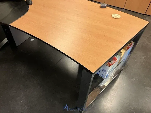 L-vormige bureau compleet met verrijdbaar ladenblok - afbeelding 3 van  7
