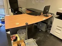 L-vormige bureau compleet met verrijdbaar ladenblok - afbeelding 7 van  7