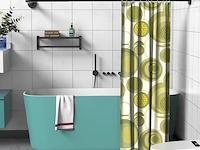 L-vormige douchegordijnstang zwart - afbeelding 1 van  5