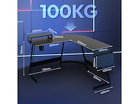 L-vormige hoekbureau voor gaming - afbeelding 3 van  7