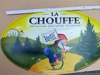 La chouffe origineel reclamebord metaal cherry & la chouffe 2 stuks - afbeelding 2 van  5