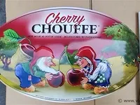 La chouffe origineel reclamebord metaal cherry & la chouffe 2 stuks - afbeelding 3 van  5